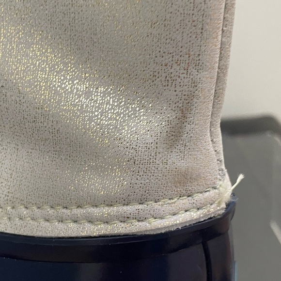 Jack Rogers Womens Chloe Classic Metallic Gold Navy Fleece Lined Duck Boot Sz 11 - Picture 10 of 11